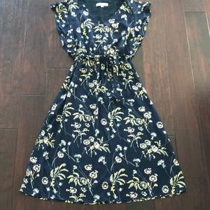 Loft Floral Midi Dress